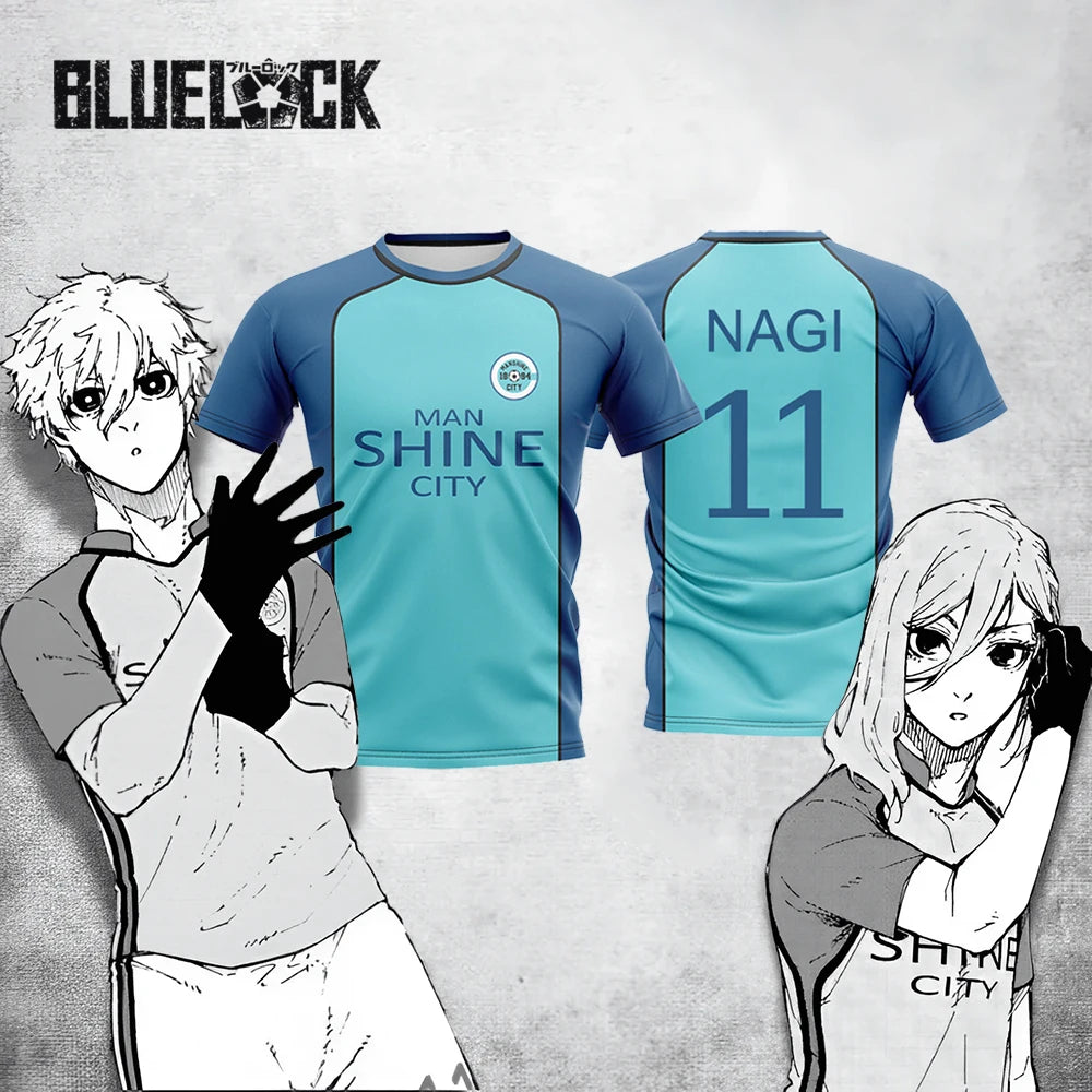Blue Lock Anime Cosplay Jersey Graphic T-Shirt