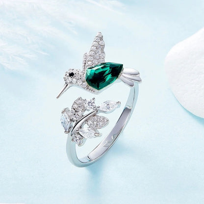 Elegant Blue Stone Adjustable Ring