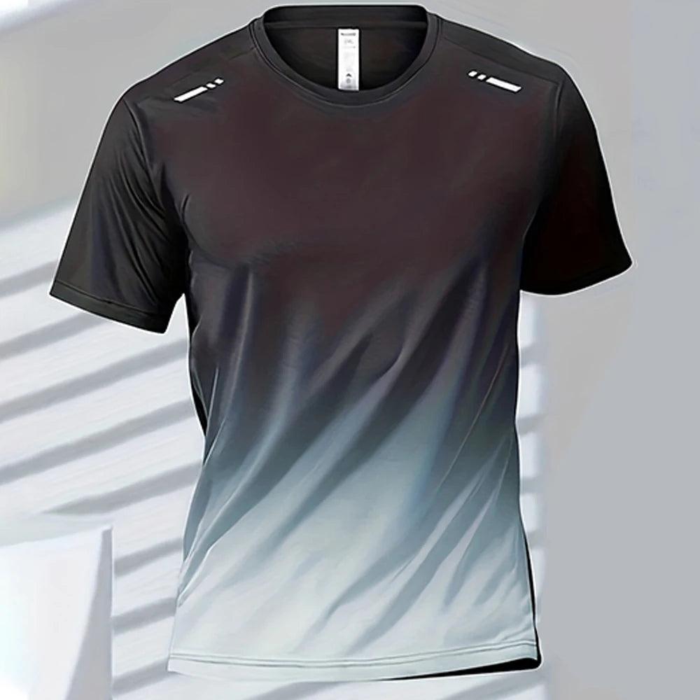 Men’s Quick-Dry Gradient Sports T-Shirt