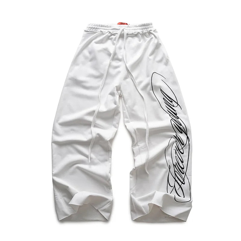 Hip-Hop Graffiti Print Loose Pants | Unisex Streetwear