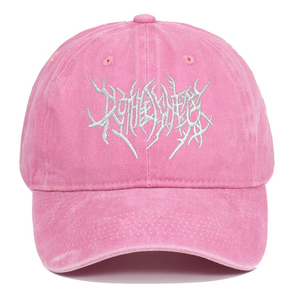 Trendy Embroidered Rock-Style Baseball Cap