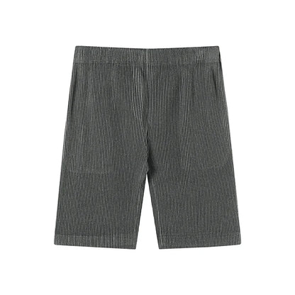 Miyake Pleated Shorts For Men Clothing Loose Casual Shorts Summer Clothes For Men Gym Sport Shorts Men Drawstring Pants