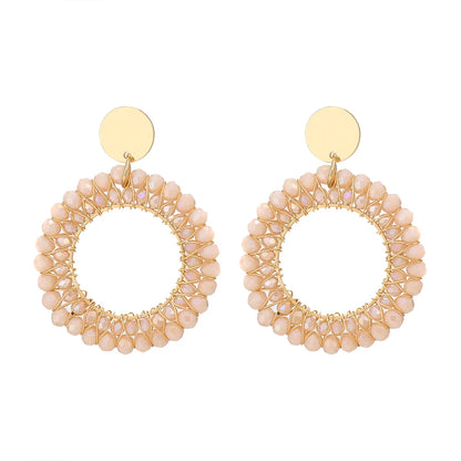 INKDEW Round Shape Drop Earrings for Women
