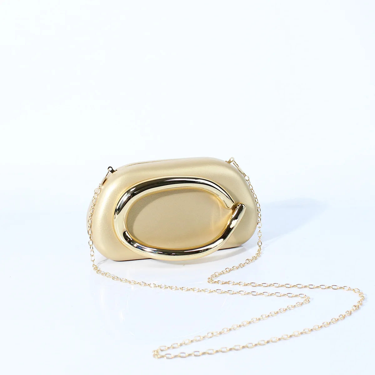 Women’s Gold Metal Clutch Evening Bag