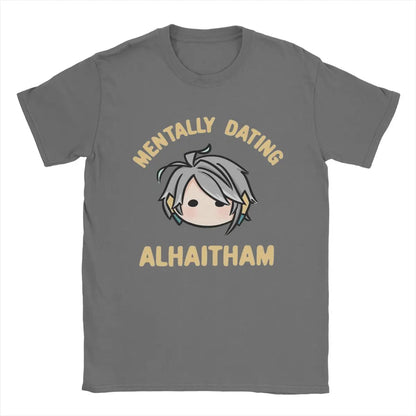 Men’s Genshin Impact T-Shirt | “Mentally Dating Alhaitham” Chibi Print
