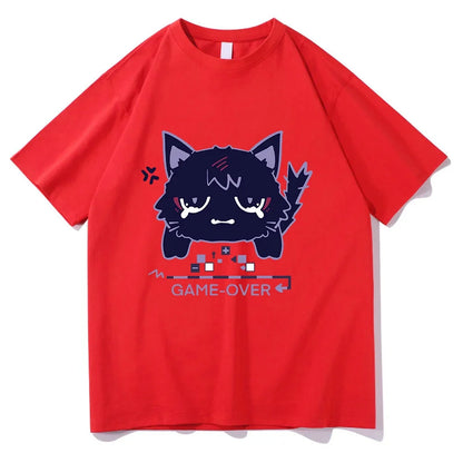 Unisex Genshin Impact T-Shirt | Scaramouche Cat Kawaii Graphic