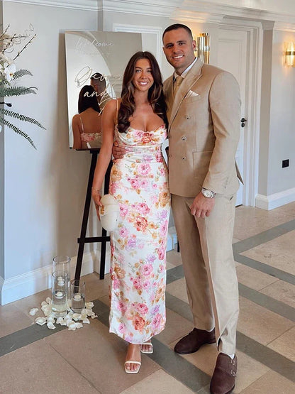 Suninheart Summer Floral Print Maxi Dress