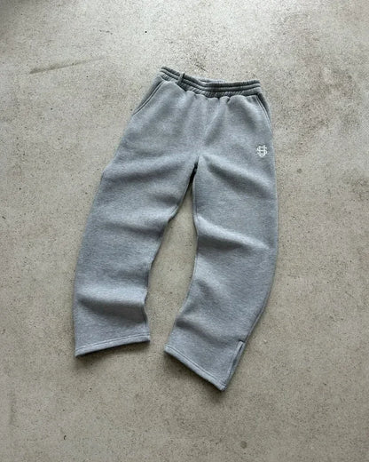 Double Waist Embroidered Sweatpants