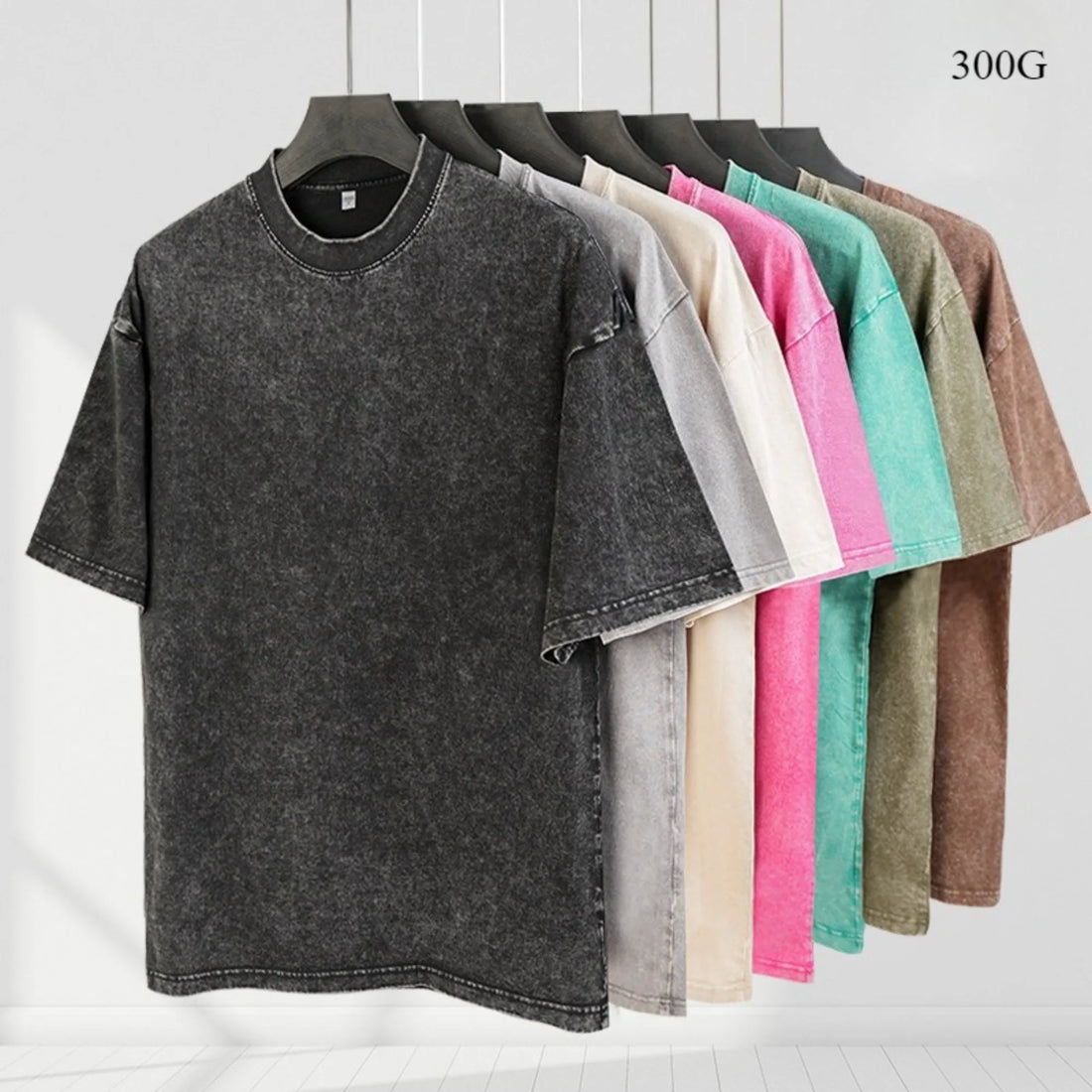 Quality Oversized Acid Washed Y2K T Shirt Men Vintage T-shirts Streetwear Mineral Wash Tee Shirts Boy Loose Luxury Brand Tops