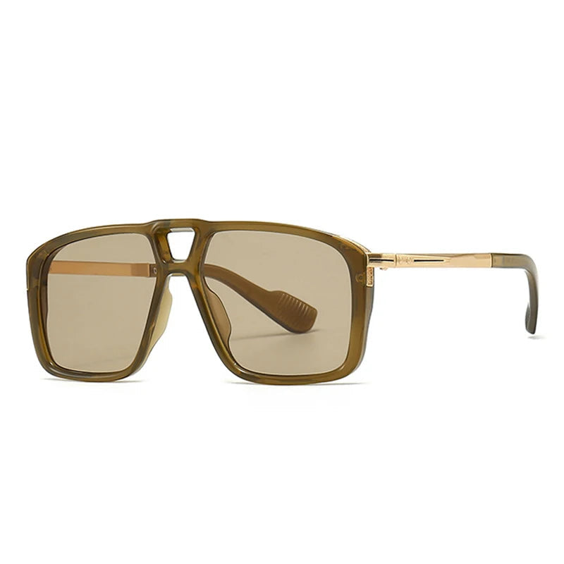 Retro Double Bridge Pilot Sunglasses