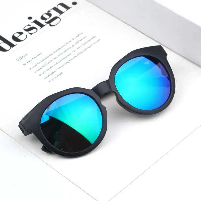 Kids Round Frame Sunglasses – Candy Color UV400 Outdoor Eyewear