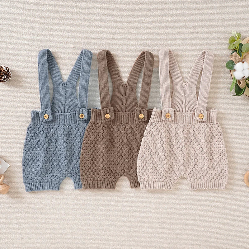 Newborn Baby Romper Sleeveless Knitted Jumpsuit