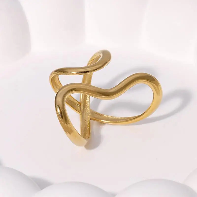 18K Gold PVD Plated Open Ring