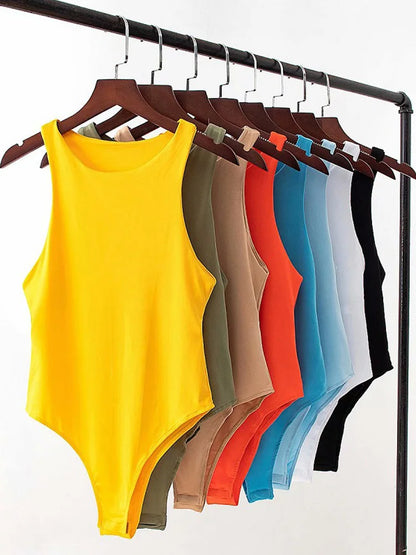Summer Solid Sexy Bodycon Bodysuits